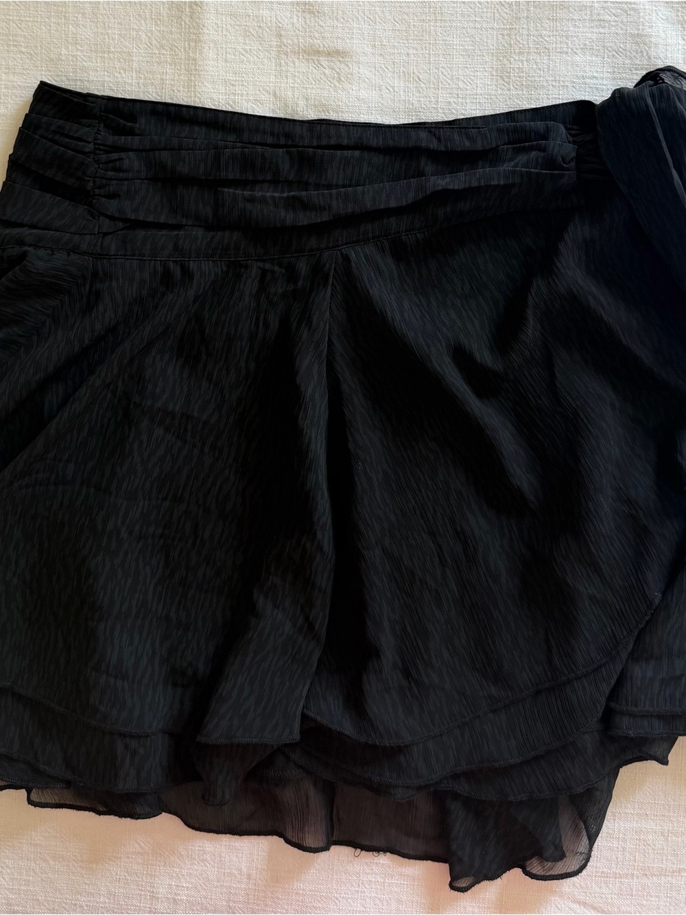 Aerie Black Chiffon Wrap Skirt - Picture 3 of 11
